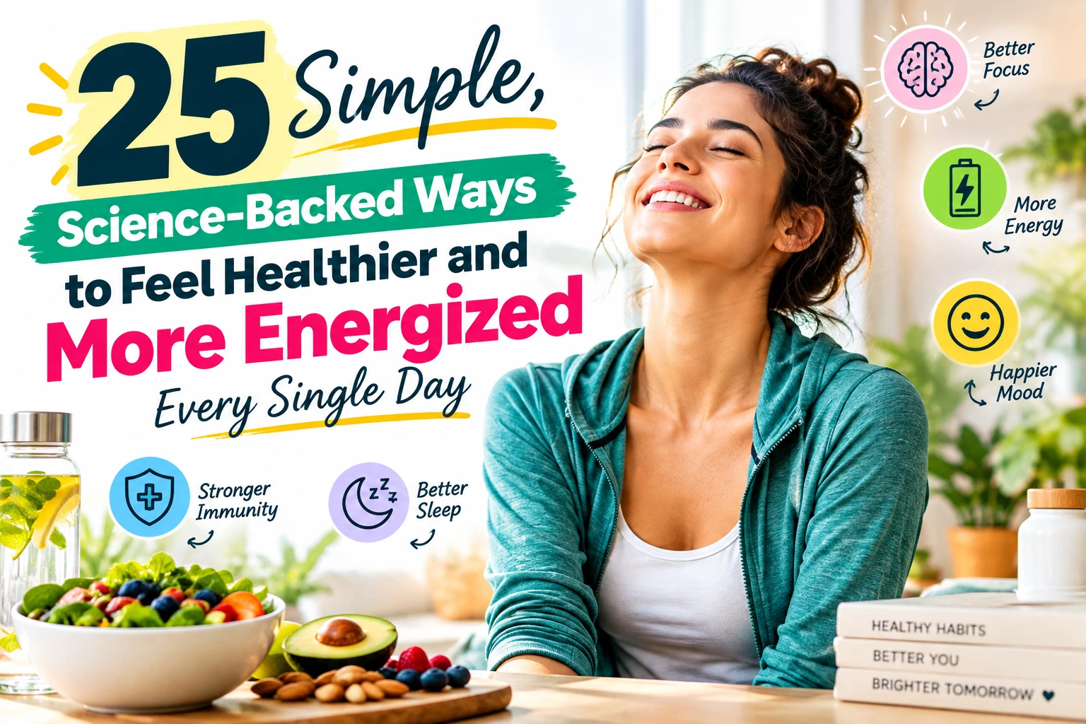 25 Simple, Science-Backed Ways to Feel Healthier and More Energized Every Single Day