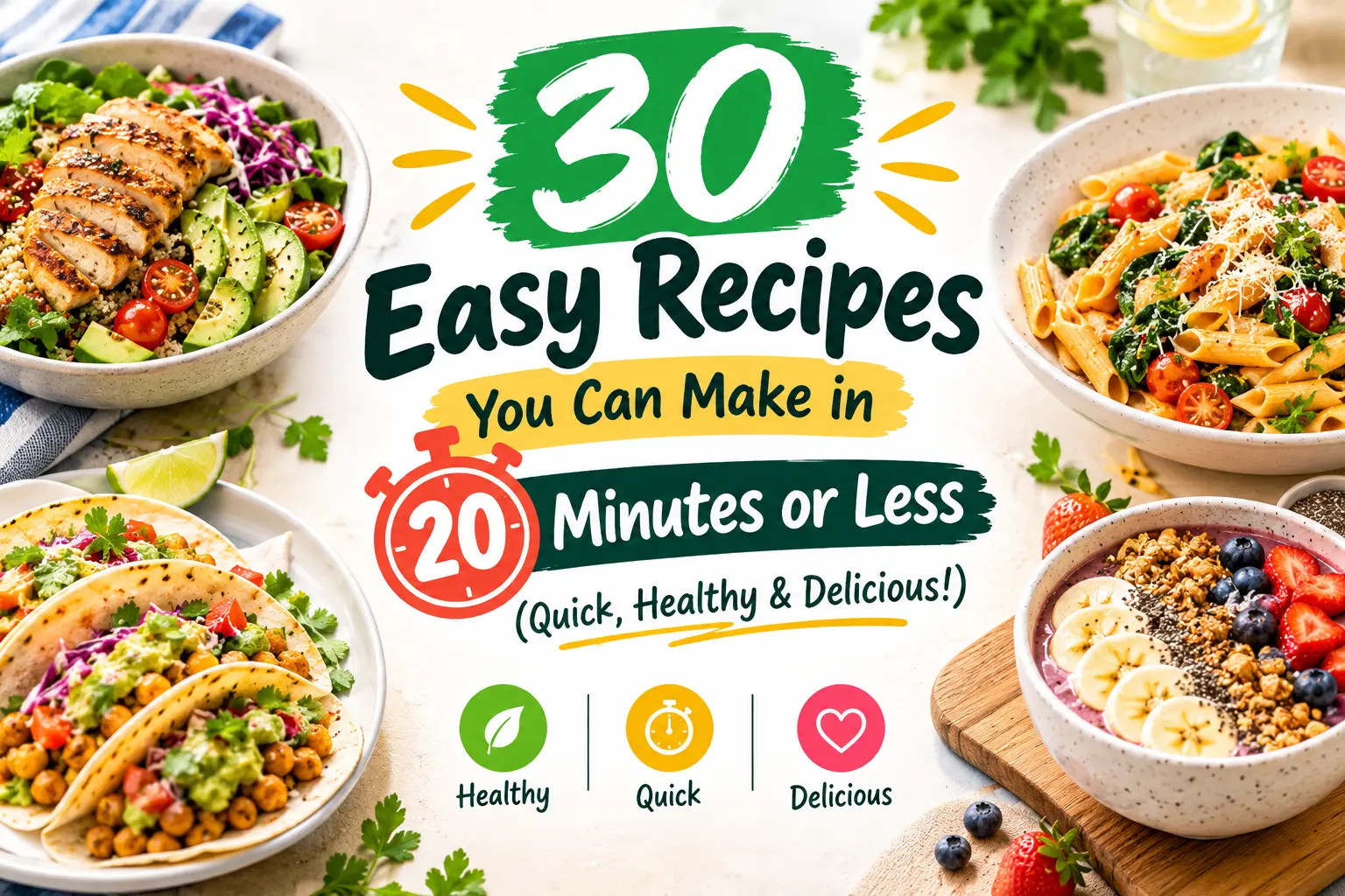 30 Easy Recipes You Can Make in 20 Minutes or Less