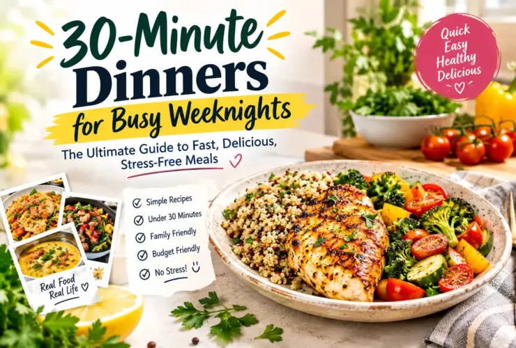 30-Minute Dinners for Busy Weeknights: The Ultimate Guide to Fast, Delicious, Stress-Free Meals 20 30-Minute Dinners for Busy Weeknights