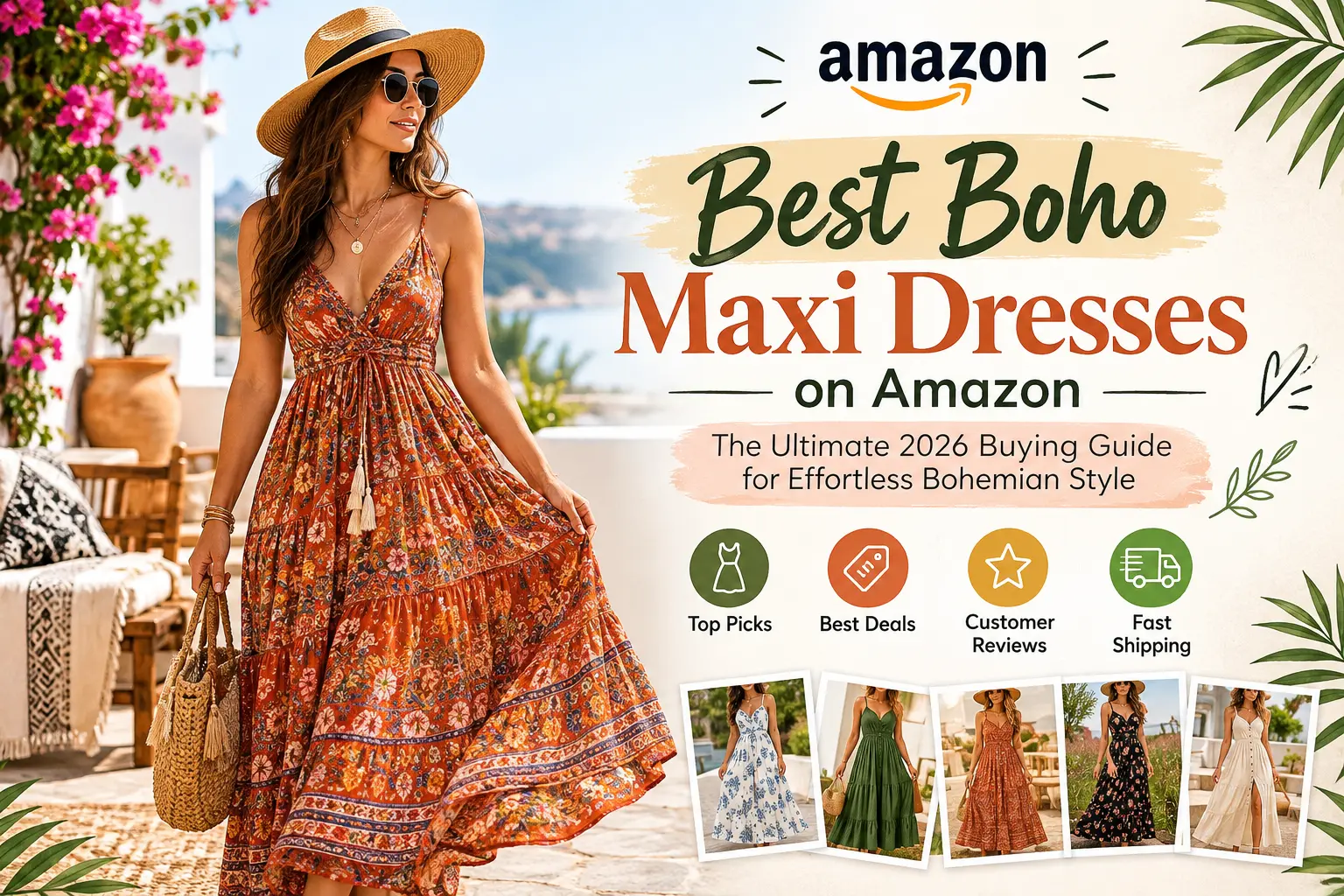 Best Boho Maxi Dresses on Amazon