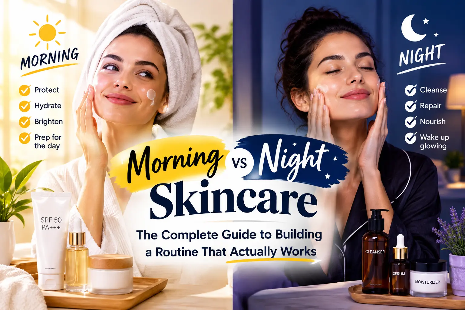 Morning vs Night Skincare The Complete Guide to Building a Routine That Actually Works