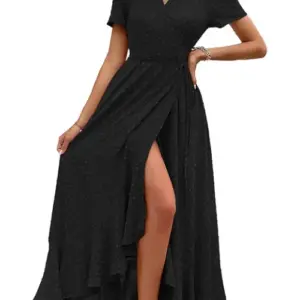 PRETTYGARDEN Women's Boho Floral Summer Wrap Maxi Dress