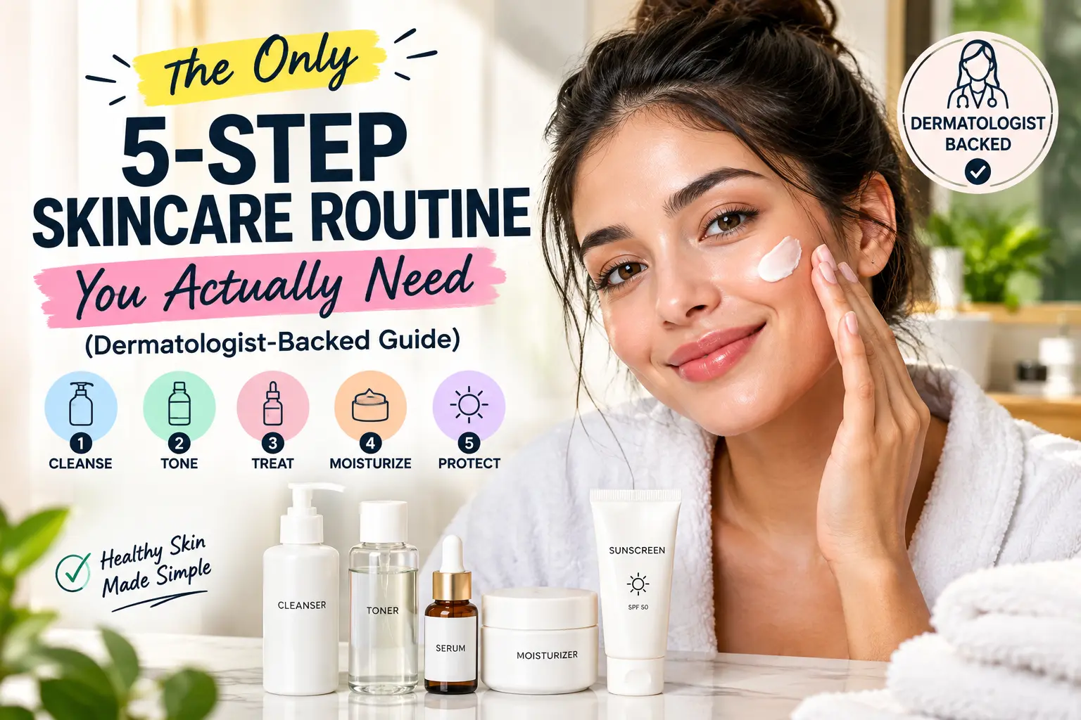 The Only 5-Step Skincare Routine You Actually Need (Dermatologist-Backed Guide) 11 The Only 5-Step Skincare Routine You Actually Need